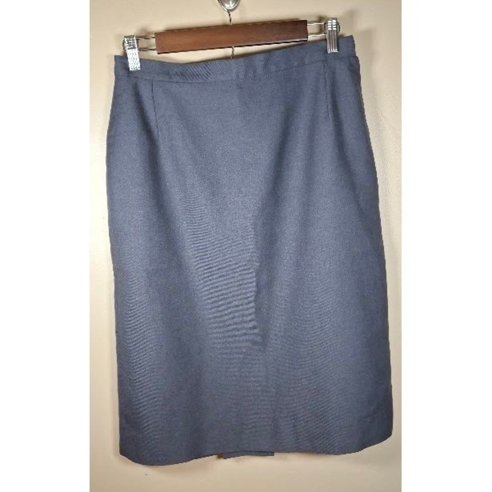 Vintage Akedian Laird-Portch Scotland Gray Wool Blend Pencil Skirt Waist 30